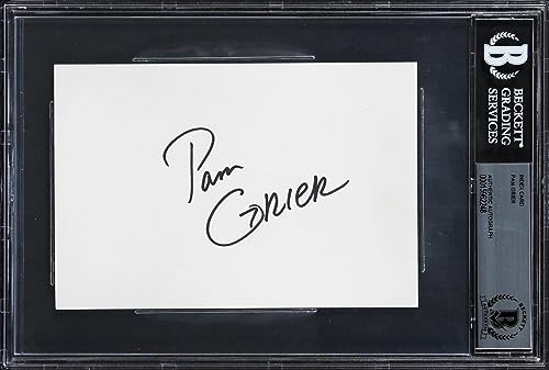 Pam Grier Jackie Brown Authentic Signed 4x6 Index Card BAS Slabbed