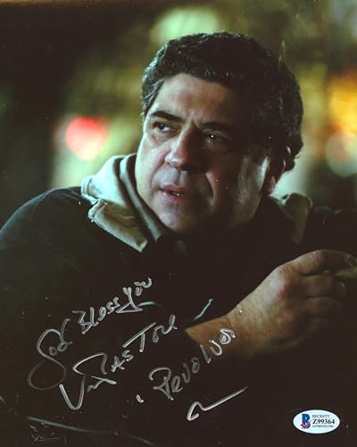 Vincent Pastore The Sopranos "God Bless, Revolver" Signed 8x10 Photo BAS #Z99364