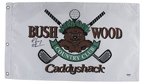 Chevy Chase Caddyshack Authentic Signed Bushwood Country Club Flag PSA #7A92379