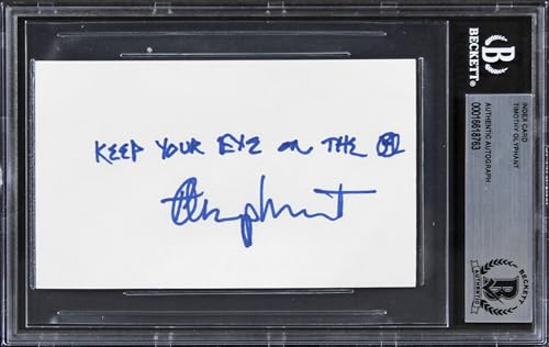 Timothy Olyphant Scream "Keep Your Eye" Signed 3x5 Index Card BAS Slabbed