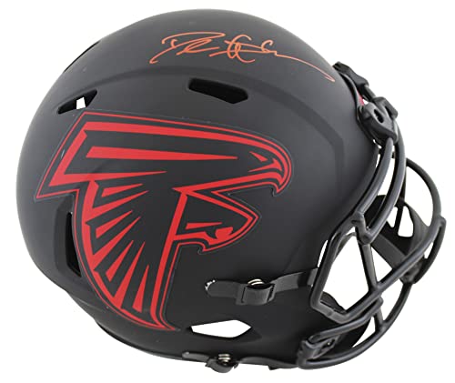 Falcons Deion Sanders Signed Eclipse Full Size Speed Rep Helmet BAS Witnessed