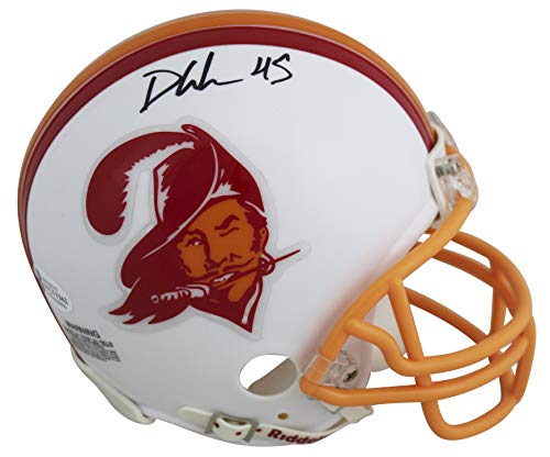 Buccaneers Devin White Authentic Signed 76-96 White TB Rep Mini Helmet BAS Wit