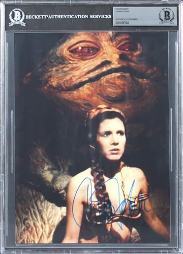 Carrie Fisher Star Wars Return of the Jedi Signed 8x10 Photo BAS Slabbed 1