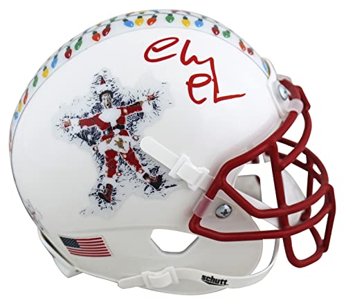 Chevy Chase Christmas Vacation Signed White Schutt Custom Mini Helmet BAS Wit