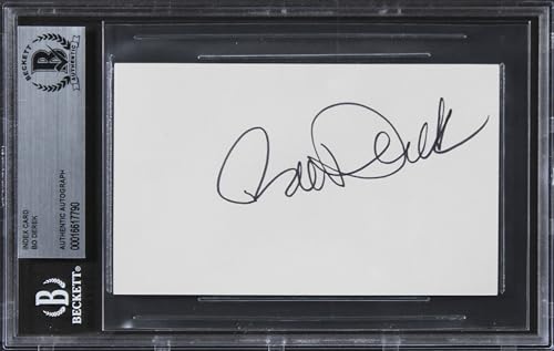 Bo Derek 10 Authentic Signed 3x5 Index Card Autographed BAS Slabbed