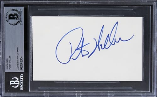 Peter Weller RoboCop Authentic Signed 3x5 Index Card Autographed BAS Slabbed