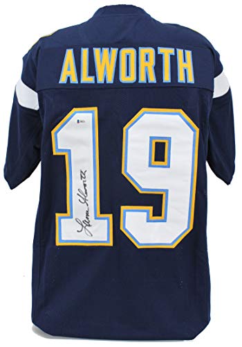 Lance Alworth Authentic Signed Navy Blue Pro Style Jersey Autographed BAS