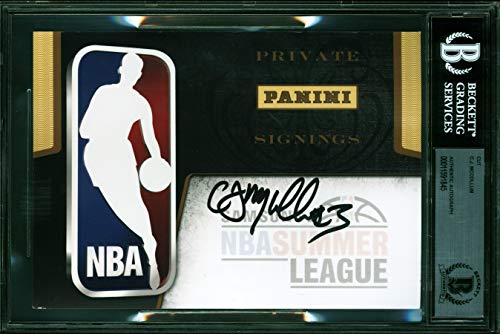 Blazers C.J. McCollum Authentic Signed 5x7 Cut Signature BAS Slabbed