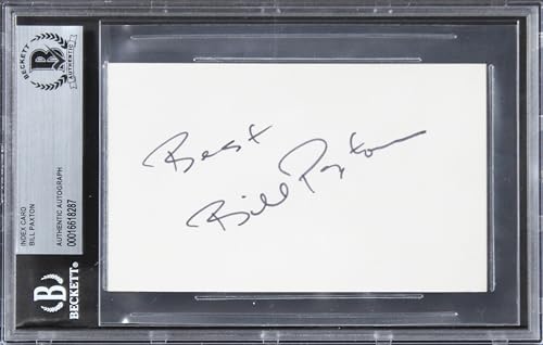 Bill Paxton Titanic "Best" Authentic Signed 3x5 Index Card BAS Slabbed 1