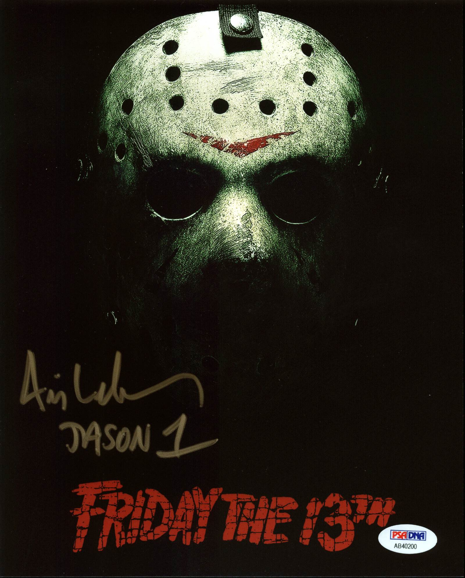 Ari Lehman "Jason 1" Authentic Signed Friday The 13th 8X10 Photo PSA/BAS 2