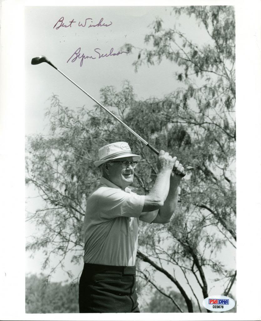 Byron Nelson Golf Signed Authentic 8X10 Photo Autographed PSA/DNA #D23676
