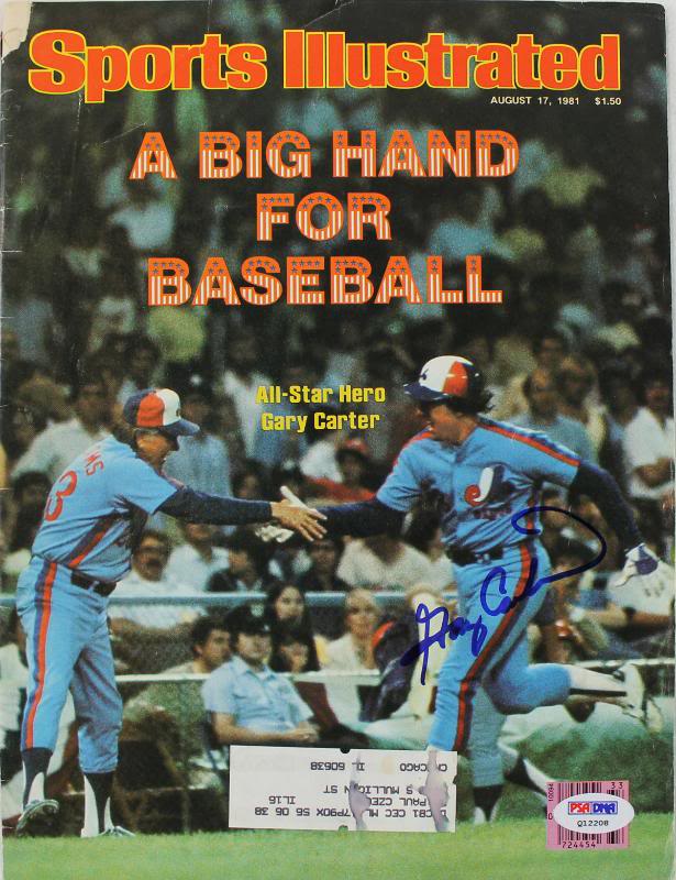 Expos Gary Carter Authentic Signed Sports Illustrated 1981 PSA/DNA #Q12208