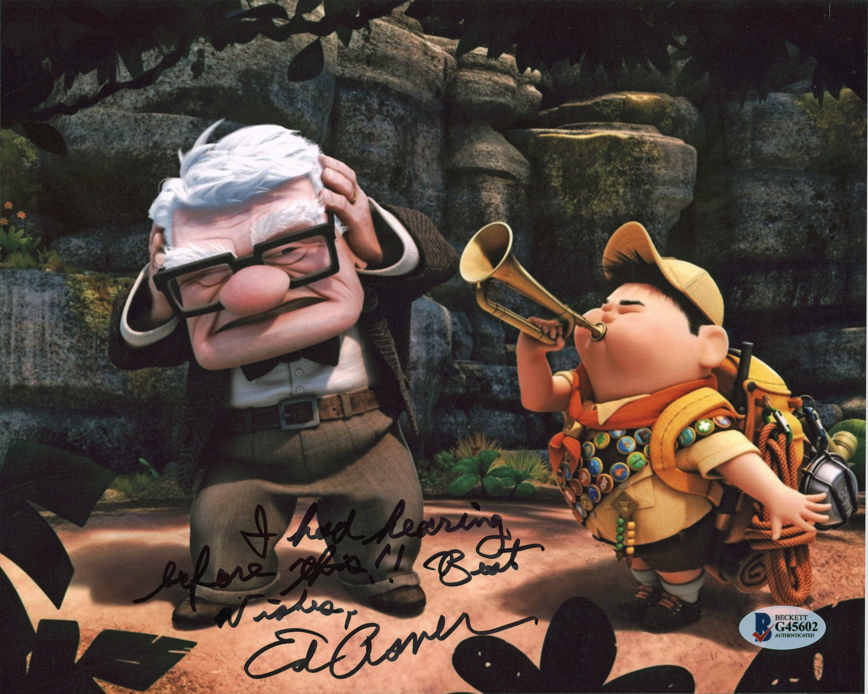 Ed Asner UP "I had hearing before this!" Authentic Signed 8x10 Photo BAS #G45602