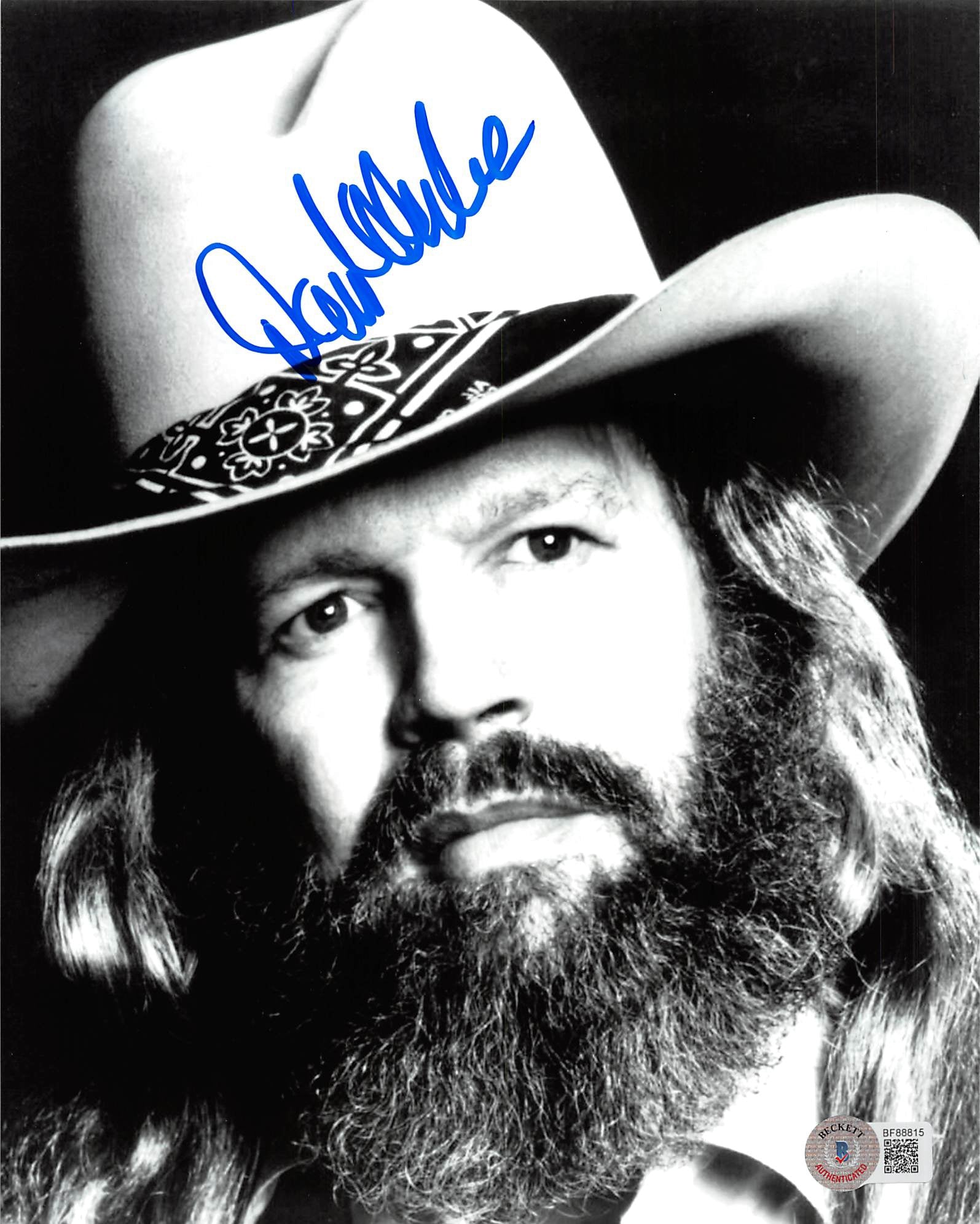 David Allan Coe Authentic Signed 8x10 Photo Autographed BAS #BF88815