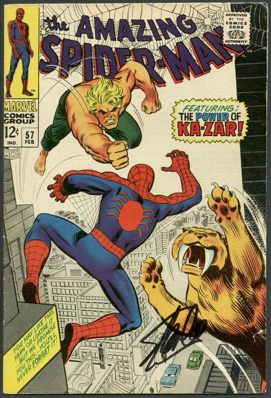 Stan Lee Signed The Amazing Spider-Man #57 Comic Book Ka-Zar PSA/DNA #6A20963