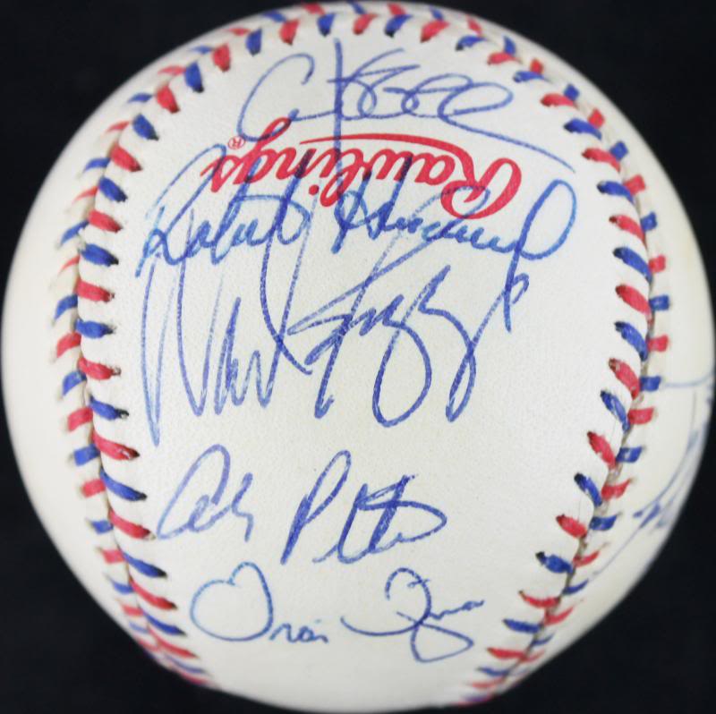 1996 Al All Stars (9) Signed OML 96 Asg Baseball Thomas Pettitte PSA/DNA #U03048