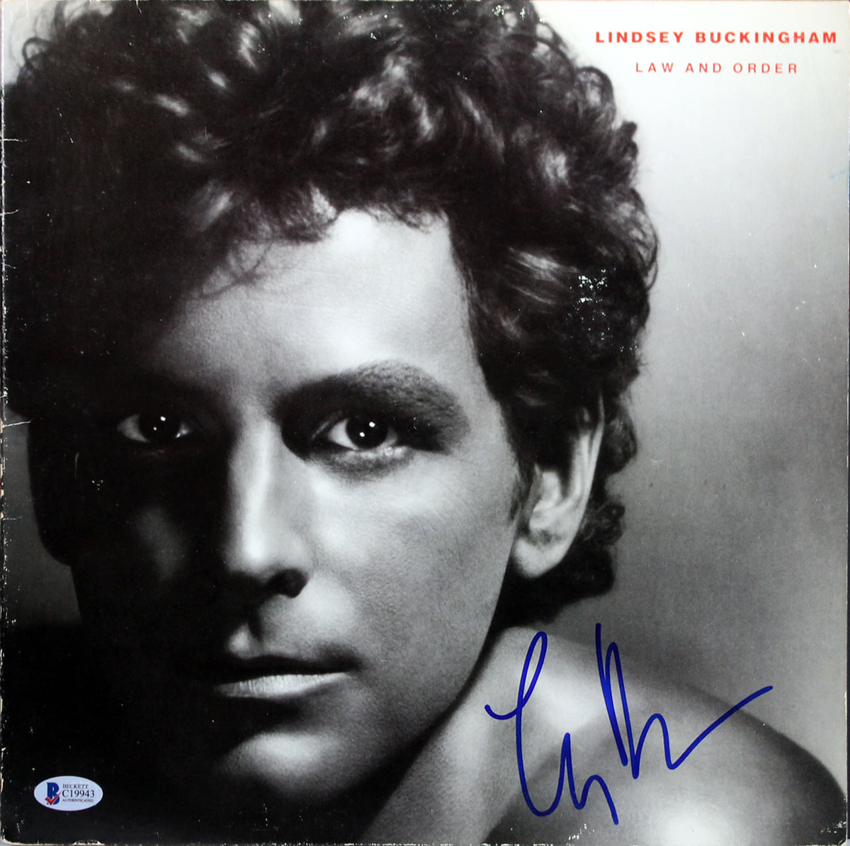Lindsey Buckingham Authentic Signed Law And Order Album Cover BAS #C19943