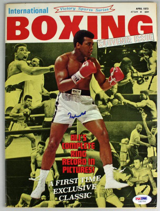 Muhammad Ali Authentic Signed 1973 Boxing International Magazine PSA/DNA #I91752