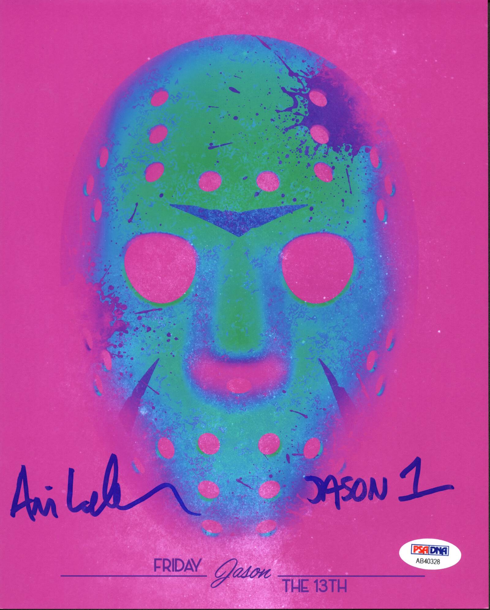 Ari Lehman "Jason 1" Authentic Signed Friday The 13th 8X10 Photo PSA/BAS 8