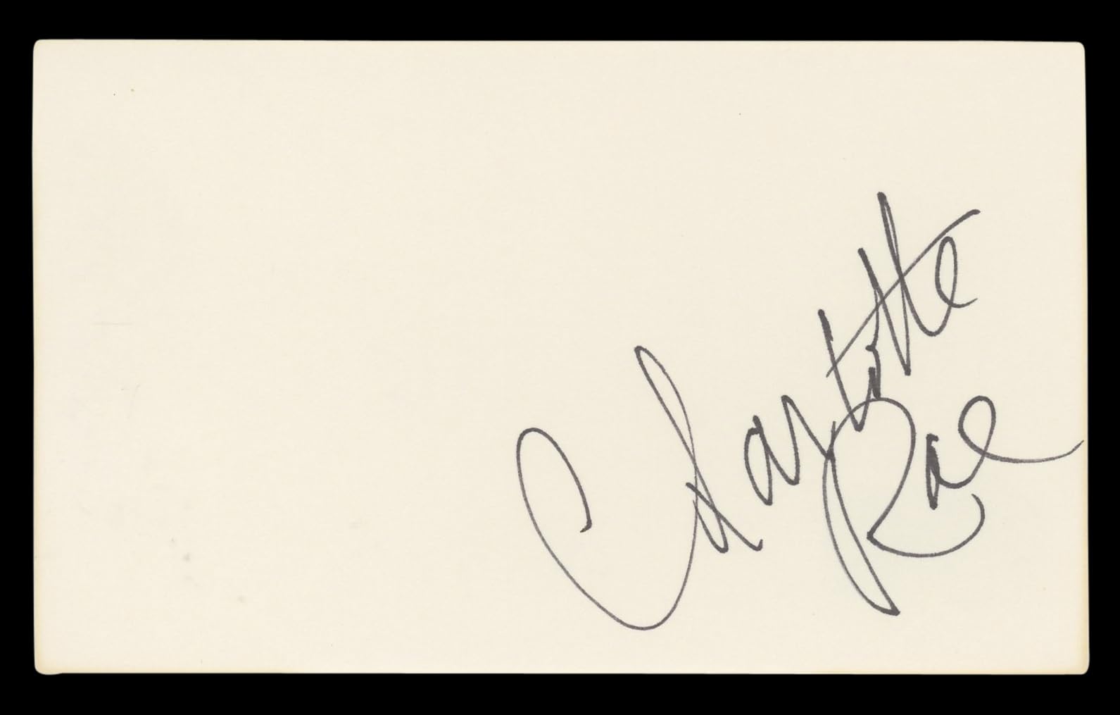 Charlotte Rae The Facts of Life Authentic Signed 3x5 Index Card BAS #BL96723