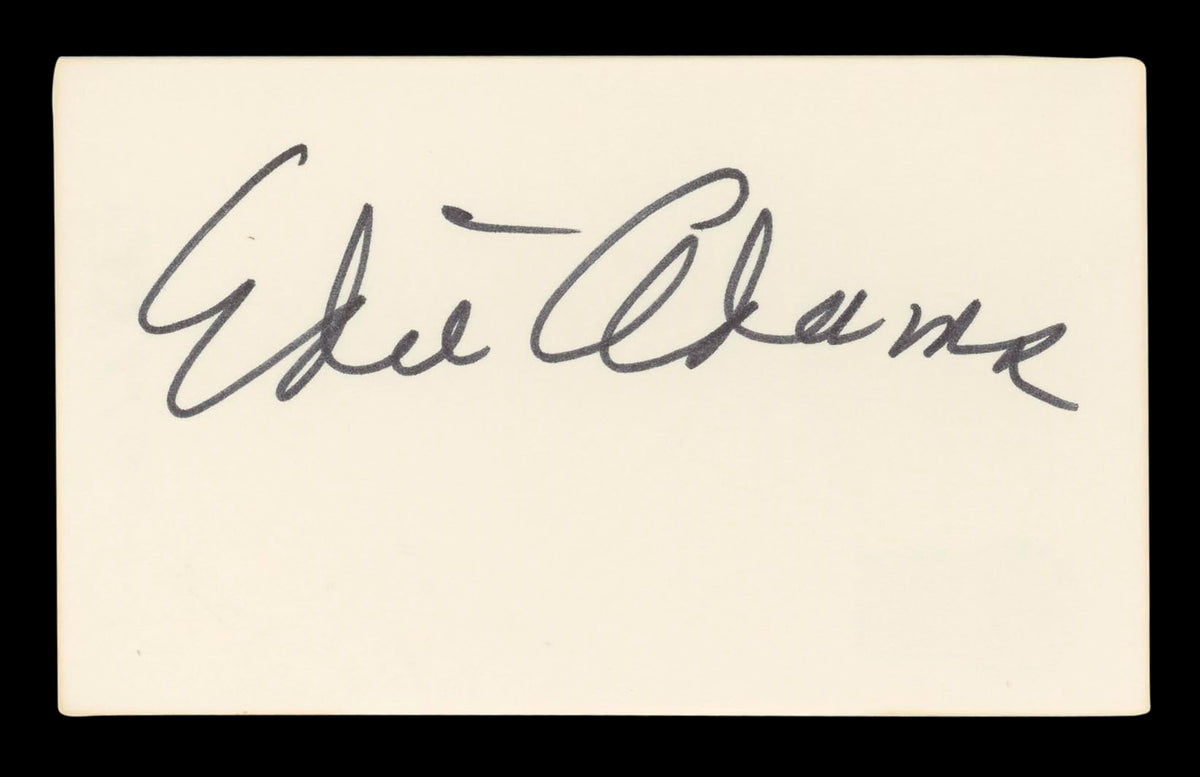 Edie Adams It's a Mad, Mad, Mad, Mad World Signed 3x5 Index Card BAS #BM57047