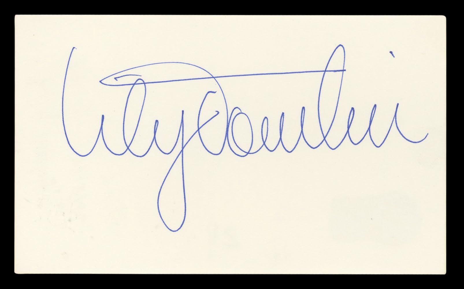 Lily Tomlin Grace and Frankie Authentic Signed 3x5 Index Card BAS #BL98474