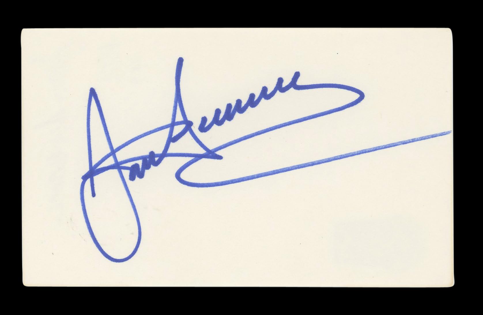 Joan Severance See No Evil, Hear No Evil Signed 3x5 Index Card BAS #AD70224
