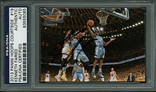 Nuggets Kenneth Faried Signed Card 2013 Panini Courtside #19 PSA/DNA Slabbed
