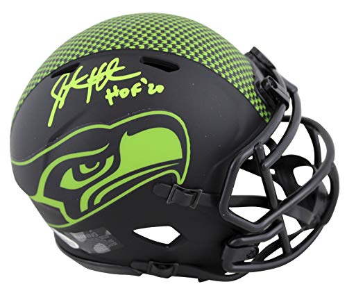 Seahawks Steve Hutchinson HOF 2020 Signed Eclipse Speed Mini Helmet BAS Witness