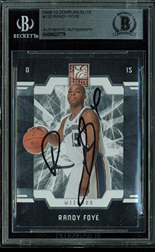 Wizards Randy Foye Authentic Signed Card 2009 Donruss Elite #120 BAS Slabbed