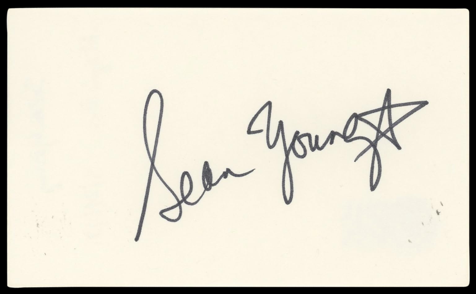 Sean Young Blade Runner Authentic Signed 3x5 Index Card Autographed BAS #BN89165
