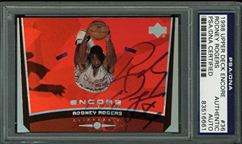 Clippers Rodney Rogers Authentic Signed Card 1998 Upper Deck #36 PSA/DNA Slabbed