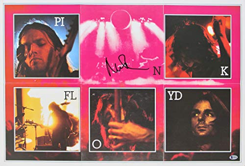 Nick Mason Pink Floyd Signed 20x30 Dark Side Of The Moon Poster BAS #G52236