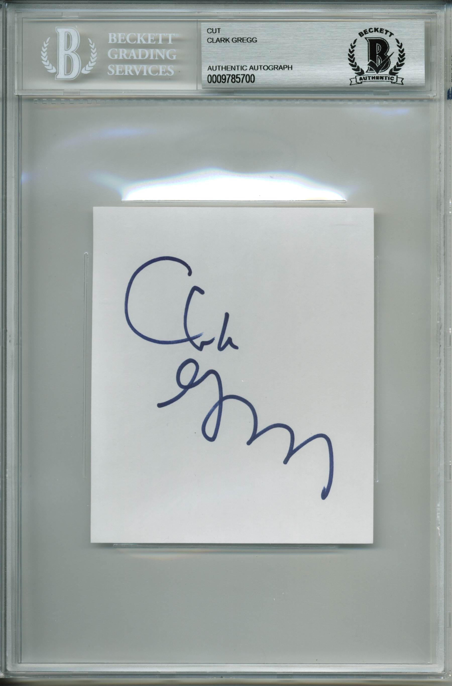 Clark Gregg The Avengers Authentic Signed 3.5x4.5 Cut Signature BAS Slabbed