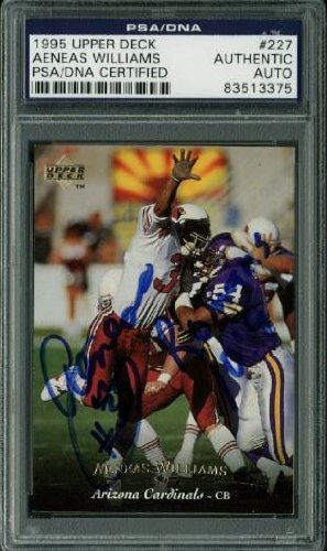 Cardinals Aeneas Williams Signed Card 1995 Upper Deck #227 PSA/DNA Slabbed