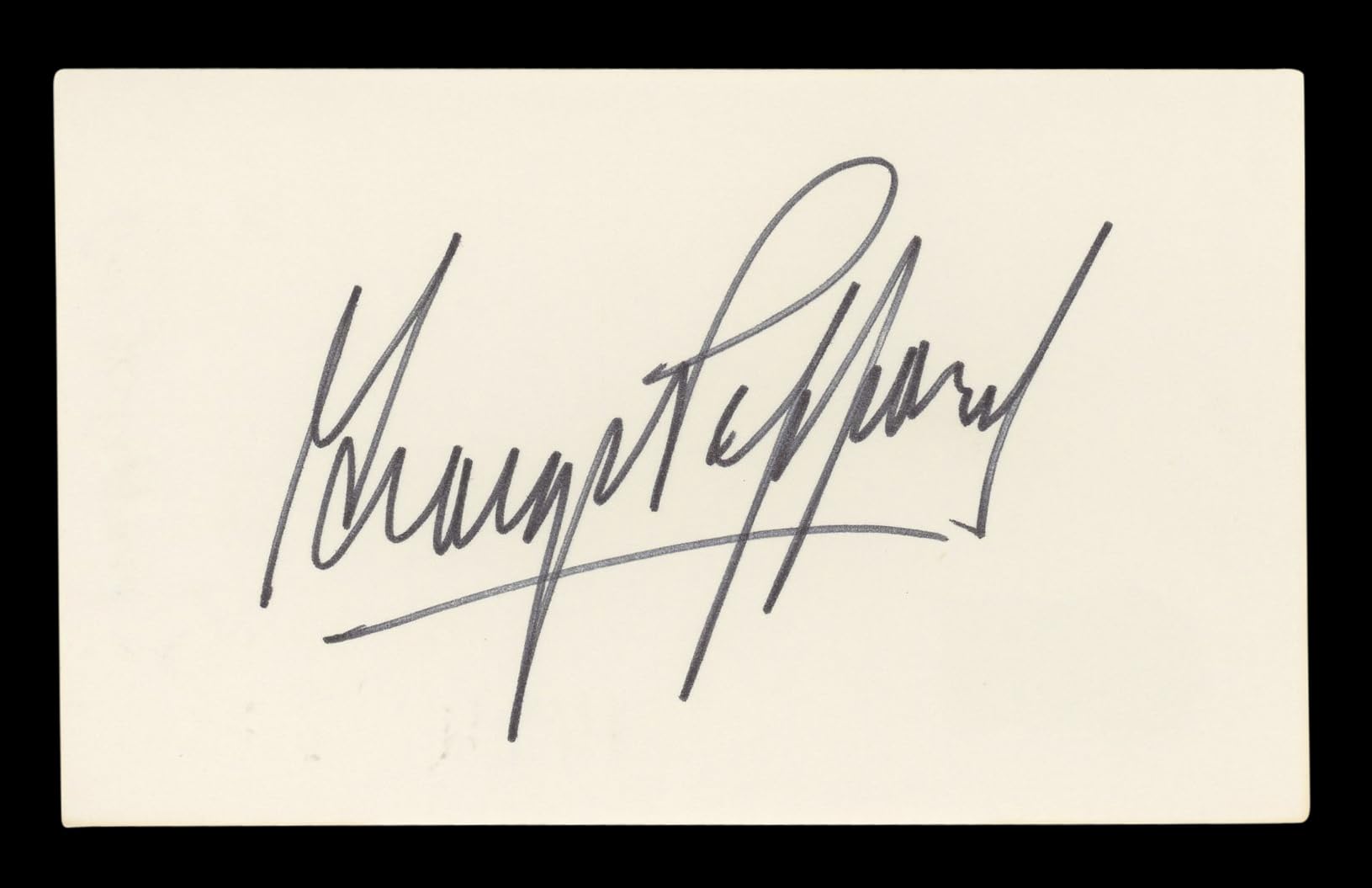 George Peppard Breakfast At Tiffany's Signed 3x5 Index Card BAS #BL96430