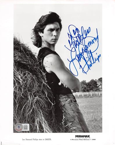 Lou Diamond Phillips Dakota "God Bless" Authentic Signed 8x10 Photo BAS #BL76492
