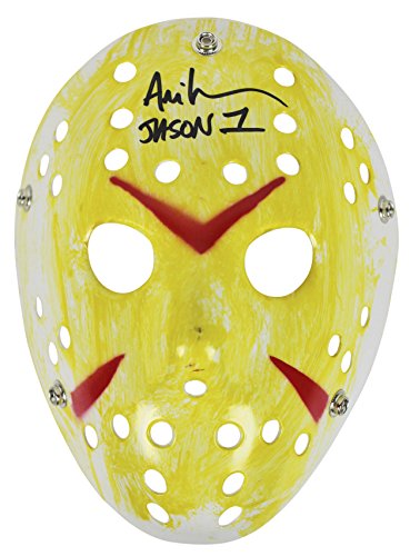 Ari Lehman Friday The 13th Jason 1 Authentic Signed Yellow Jason Mask BAS