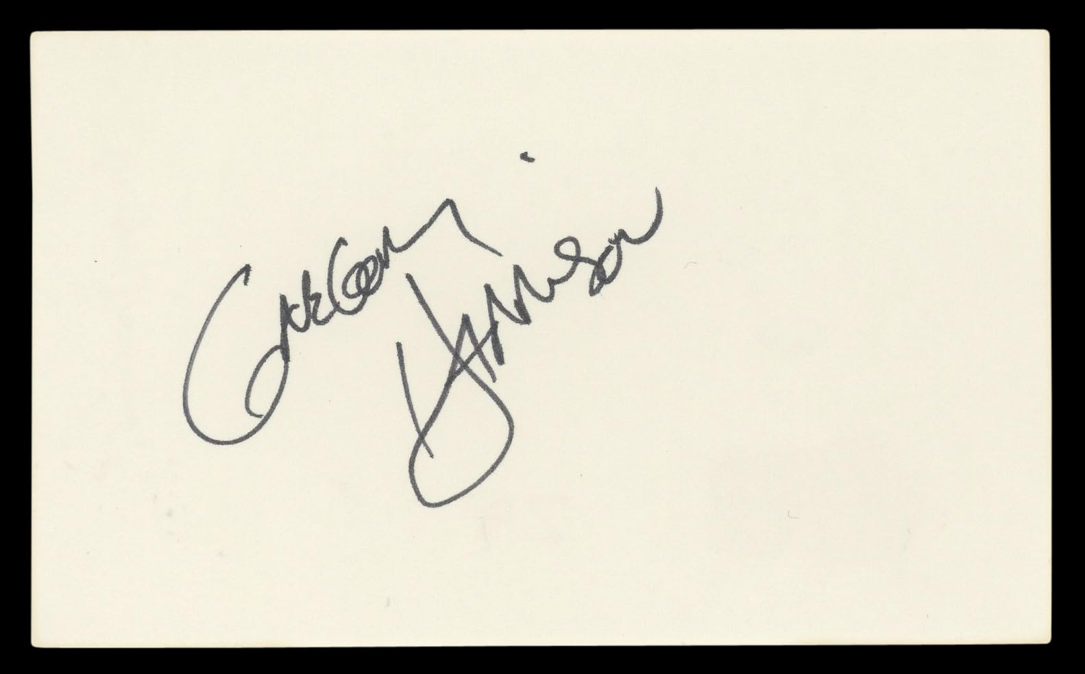 Gregory Harrison Trapper John, M.D. Authentic Signed 3x5 Index Card BAS #BL96857