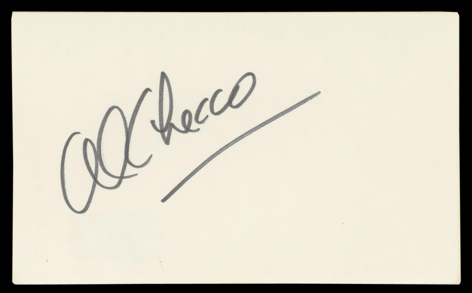 Al Checco Bullitt Authentic Signed 3x5 Index Card Autographed BAS #BM57068