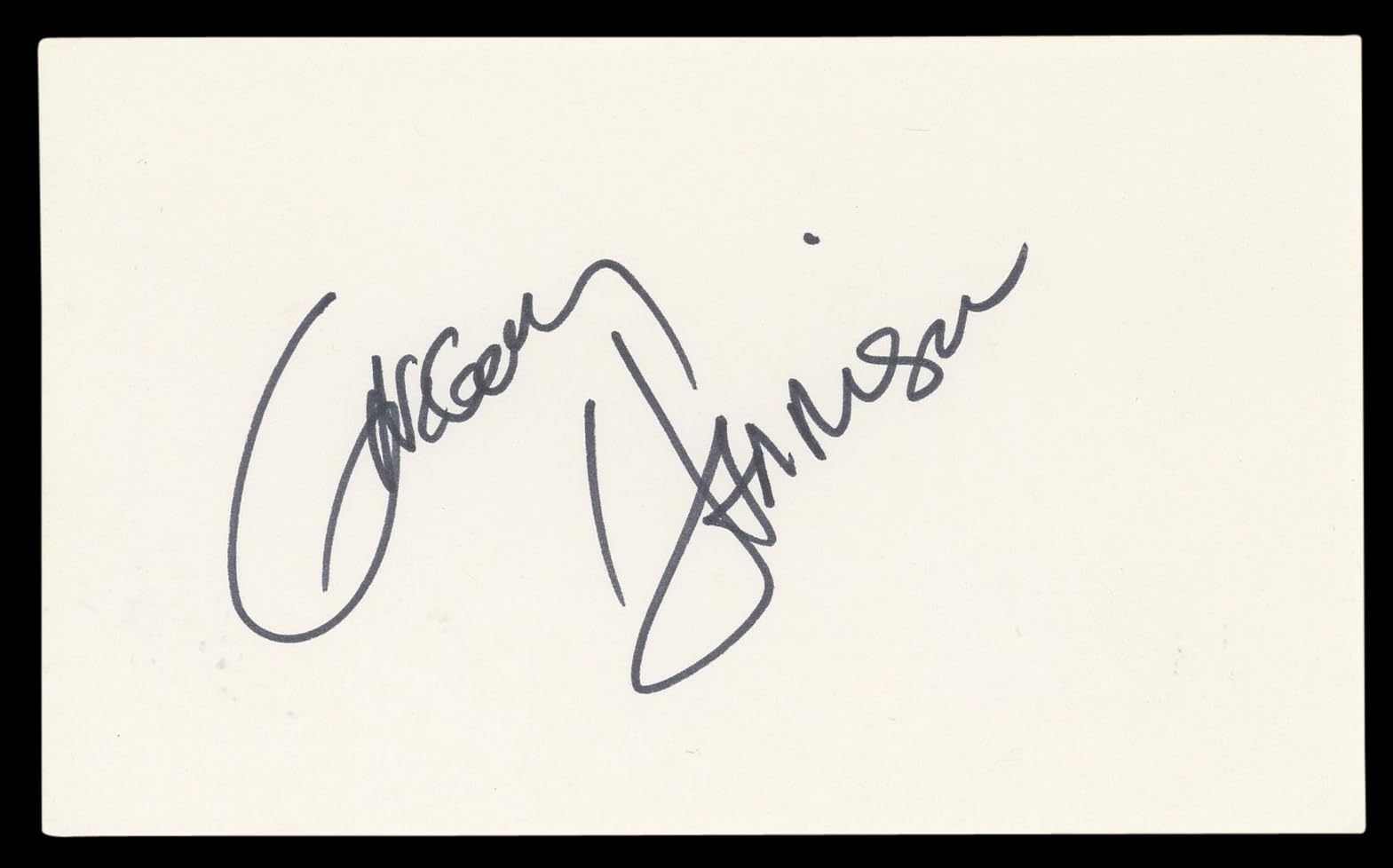 Gregory Harrison Trapper John, M.D. Authentic Signed 3x5 Index Card BAS #BL96856