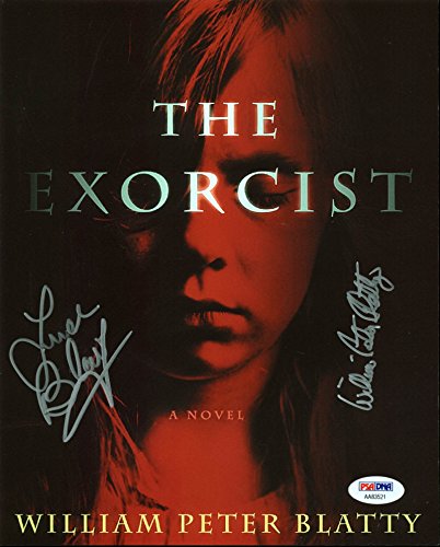 Linda Blair & William Peter Blatty The Exorcist Signed 8X10 Photo PSA #AA83521
