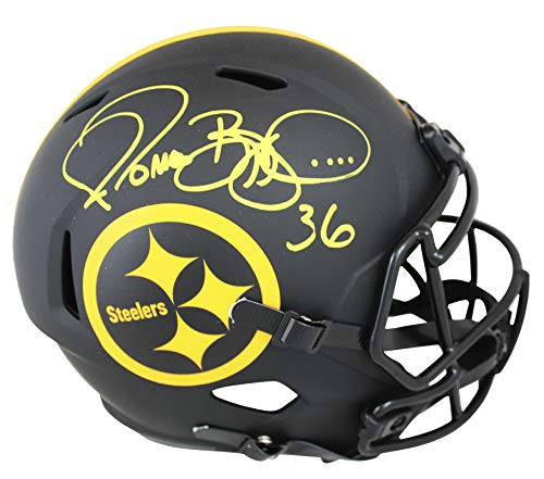Steelers Jerome Bettis Signed Eclipse Full Size Speed Rep Helmet BAS Witnessed