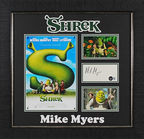 Mike Myers Shrek Authentic Signed & Framed 2.75x5.25 Cut Signature BAS #BJ63919