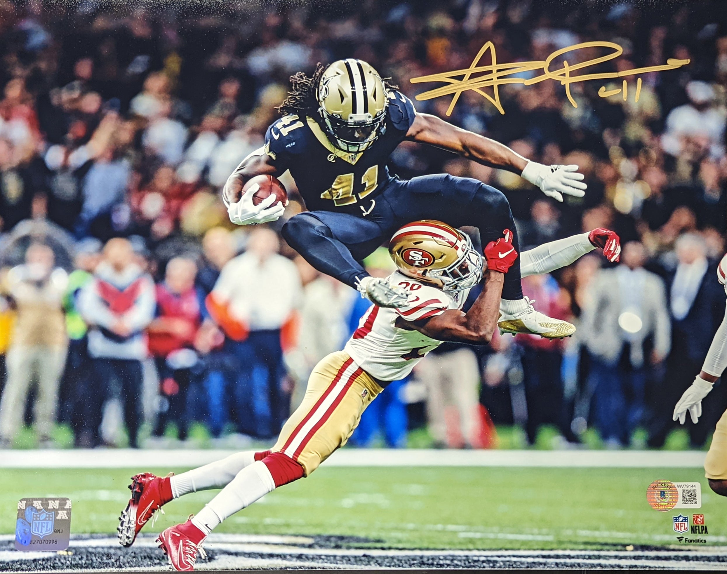 Saints Alvin Kamara Authentic Signed 11x14 Photo Autographed BAS Witnessed