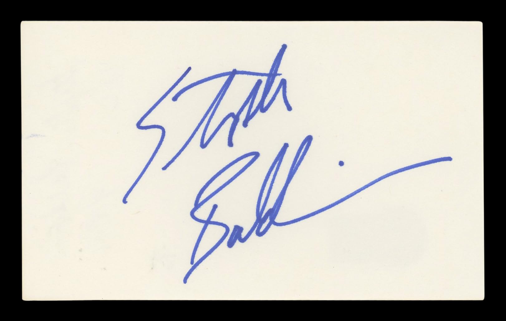 Stephen Baldwin The Usual Suspects Authentic Signed 3x5 Index Card BAS #BL96483