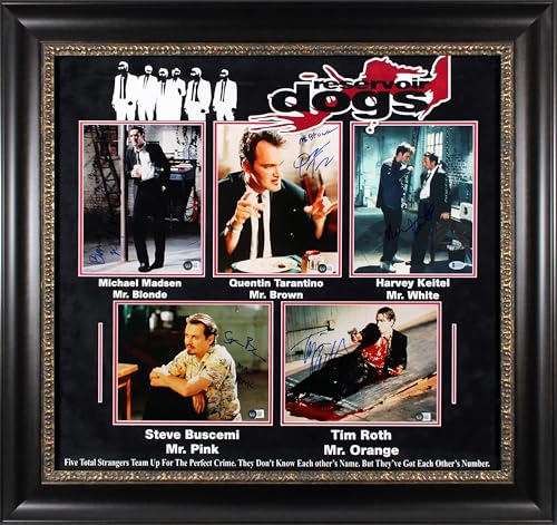 Reservoir Dogs (5) Tarantino, Madsen, Keitel, +2 Signed Photo Framed Display BAS