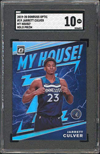 Jarrett Culver 2019 Donruss Optic #19 My House! Holo Prizm Card Graded GM 10 SGC