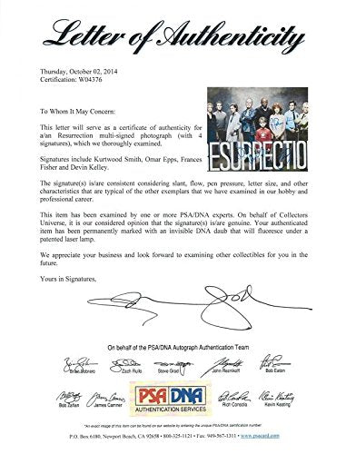 Resurrection Cast (4) Epps, Fisher, Smith & Kelley Signed 8X10 Photo PSA #W04376