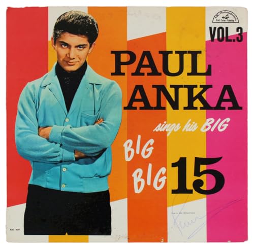 Paul Anka Signed Sings His Big Big Big 15 Vol. 3 Album Cover BAS #BG90662